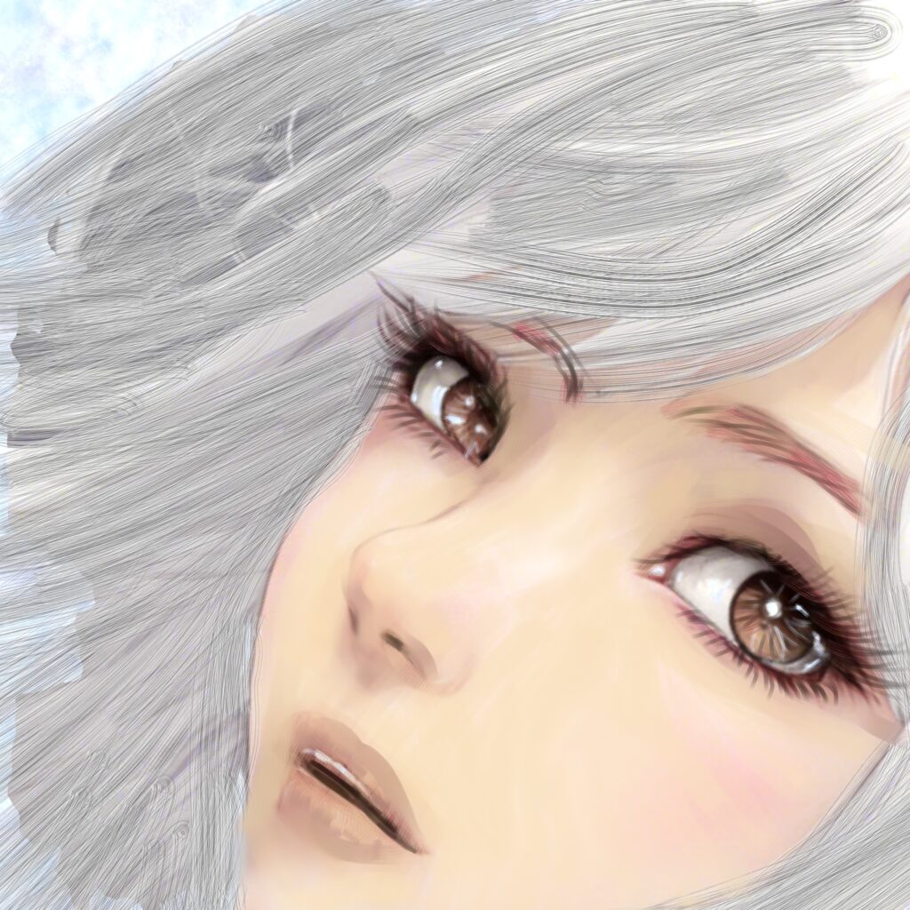Cabello blanco anime